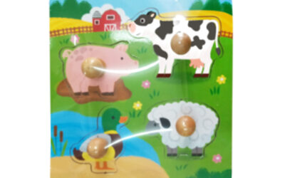 Wooden Jumbo Knob Puzzle-Farm