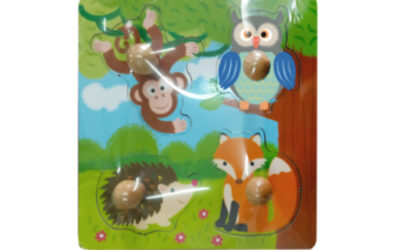 Wooden Jumbo Knob Puzzle-Forest Animal