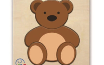 Wooden Raised-Up Cute Puzzle-Bear