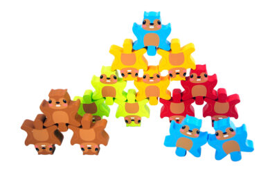 Wooden Pile & Pile Balance Blocks-Squirrel 15pcs