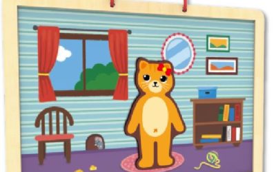 Wooden Magnet Dress-Up-Cat