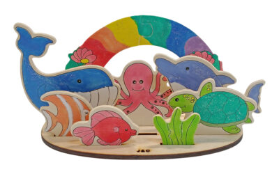 Wooden Drawing (DIY) Set-Marine Animal