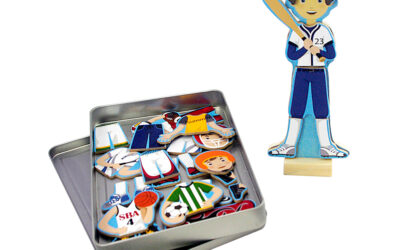 Wooden Magnet Dress-Up Metal Box-Sport Boy