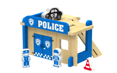 Wooden Vehicle Sets-Police Station